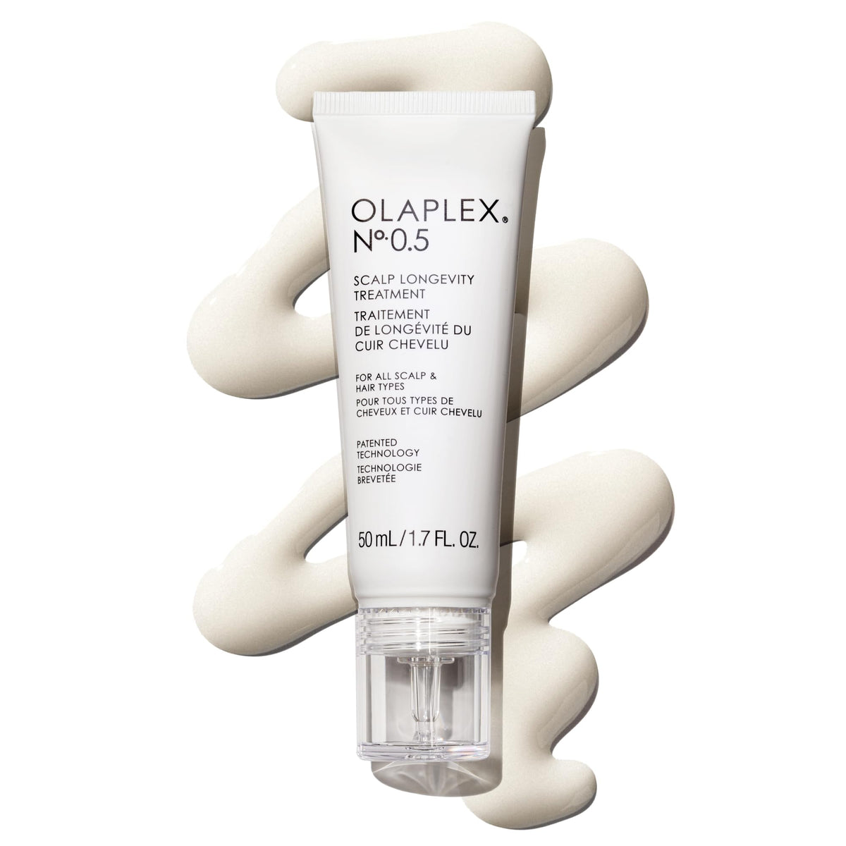 Olaplex bottle front view showing clean branding and lightweight serum benefit