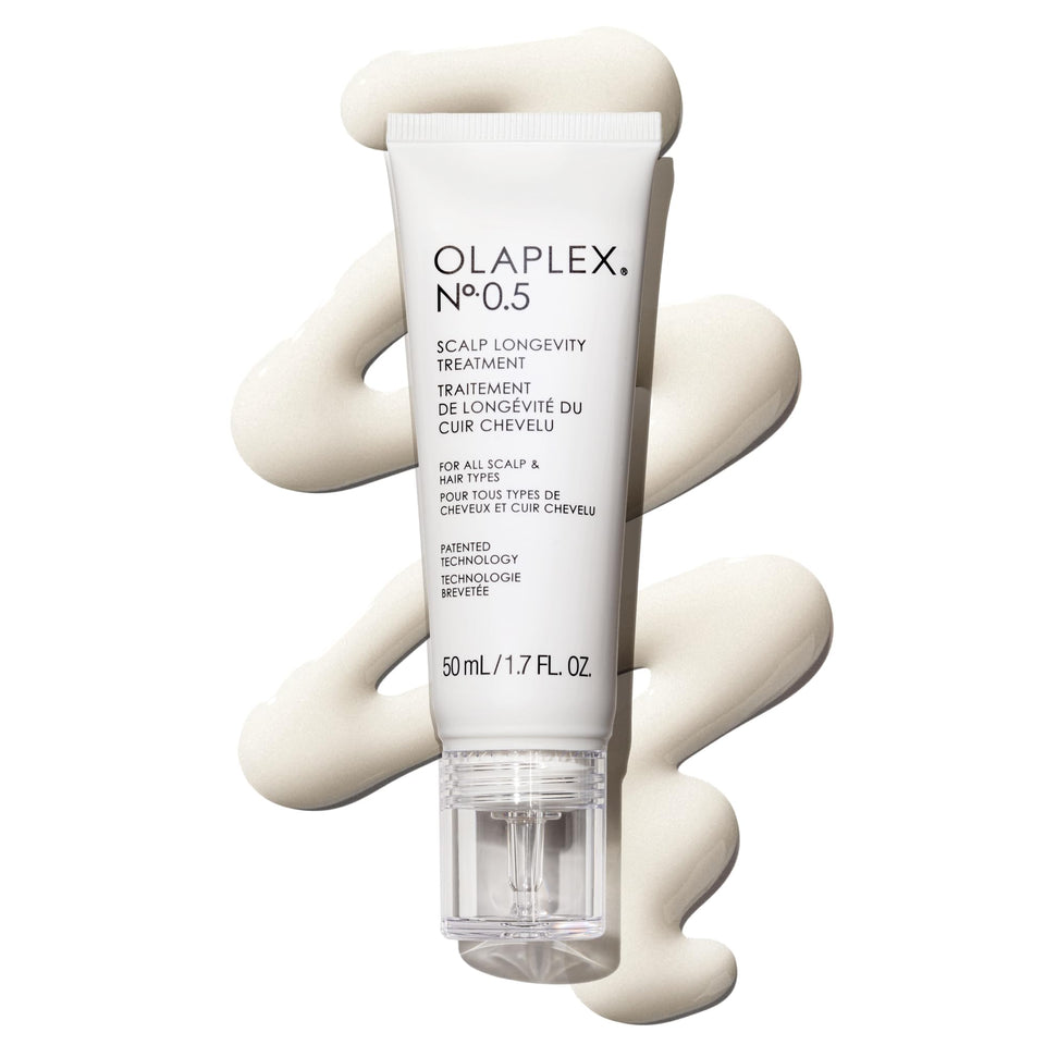 Olaplex bottle front view showing clean branding and lightweight serum benefit