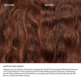 Olaplex N°.0 being applied to wet hair demonstrating even coverage
