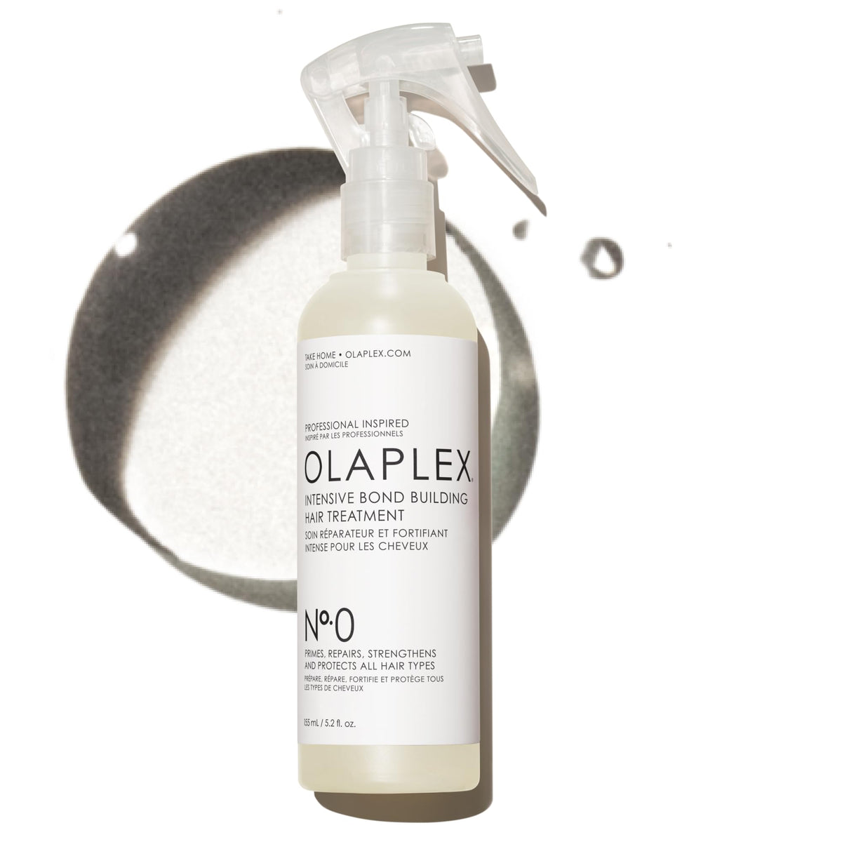 Olaplex N°.0 front bottle showing label and treatment benefit
