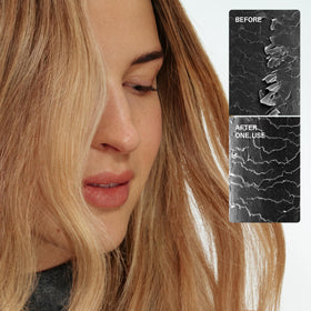 Olaplex N°.3PLUS label close-up highlighting bond-building ingredients