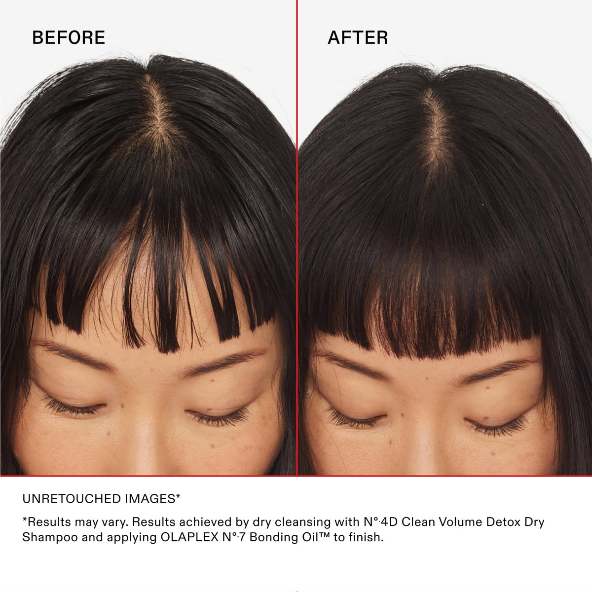 Olaplex Nº.4D being sprayed at roots to absorb oil and add lift