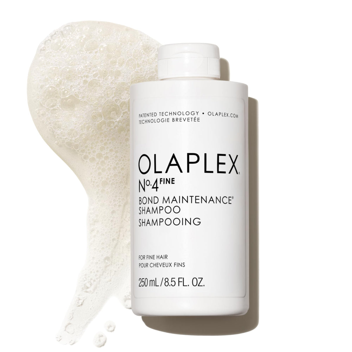Olaplex Nº.4 FINE front bottle showing clean packaging and light formula benefit