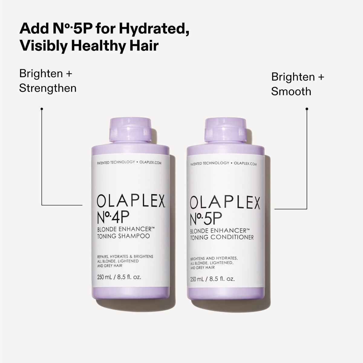 Olaplex Nº.4P label close-up showing brand and usage instructions benefit