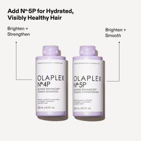 Olaplex Nº.4P label close-up showing brand and usage instructions benefit