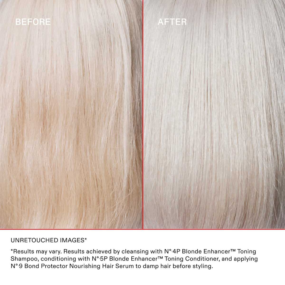 Olaplex Nº.4P 250 mL bottle next to ruler showing true size benefit