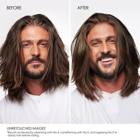 Olaplex Nº.5 label detail highlighting bond maintenance and ingredients