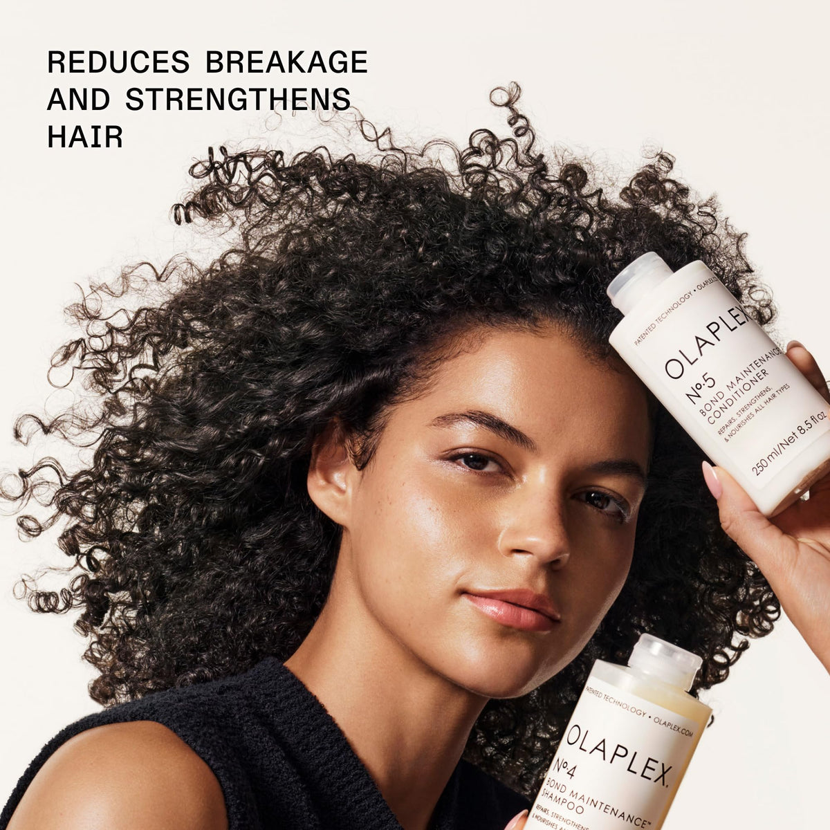 Olaplex pump and cap details highlighting packaging and convenient dispensing benefit