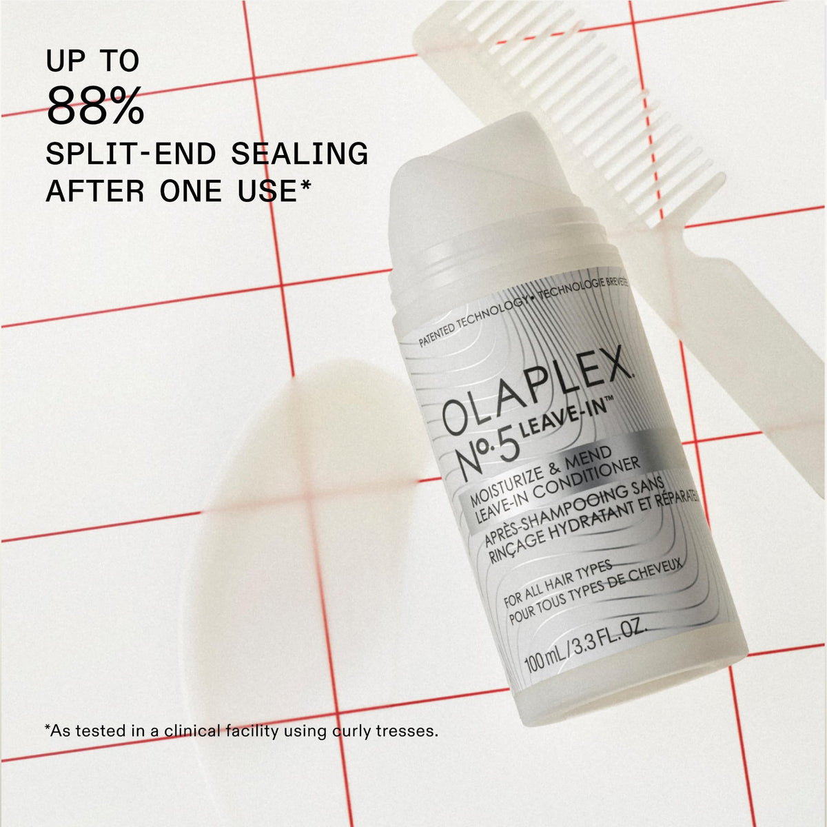 Olaplex Nº.5 gel-creme texture close-up illustrating lightweight hydration
