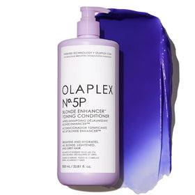 Olaplex Nº.5P front packaging showing bottle and purple conditioner benefit