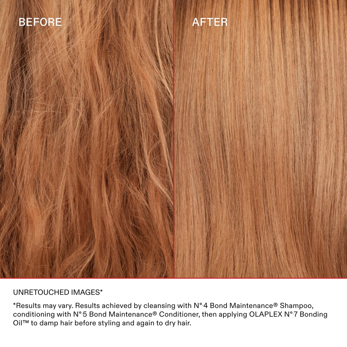 Ingredients label of Olaplex No.7 highlighting coconut-derived emollient and vitamin E benefit