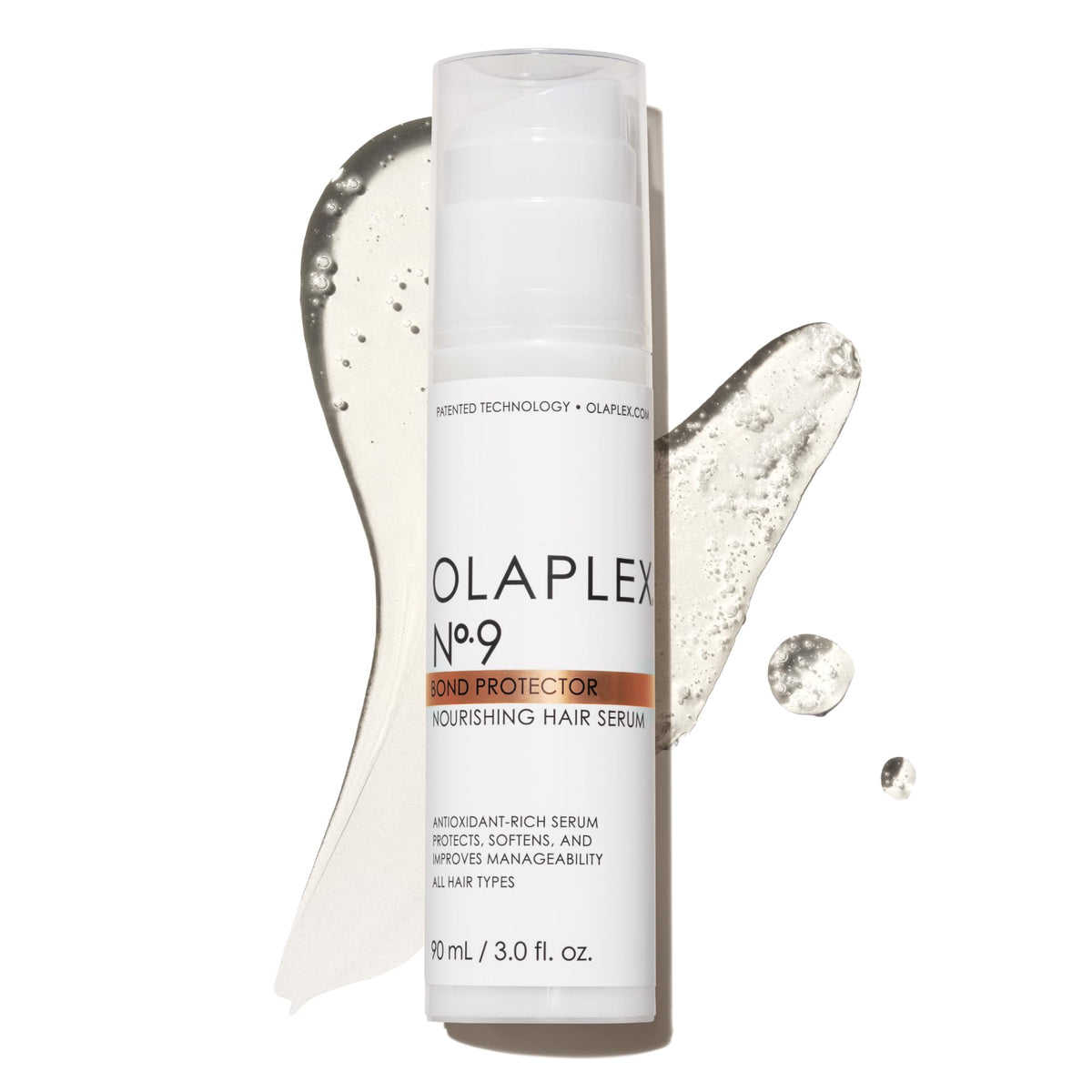 Olaplex Nº.9 front bottle view showing packaging and size benefit