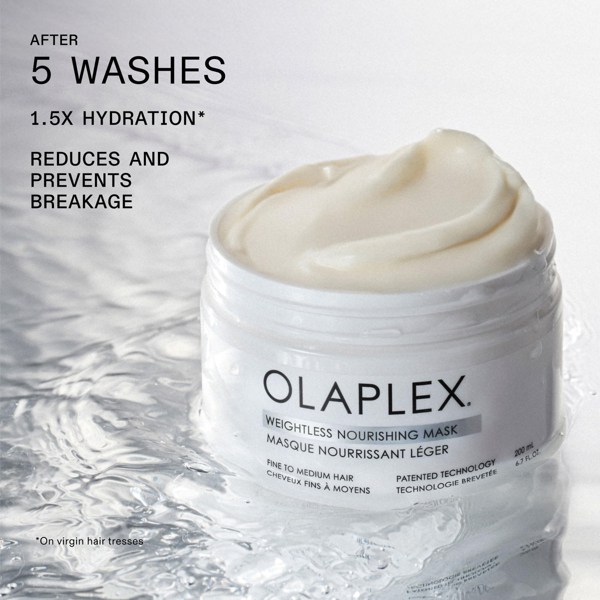 Olaplex mask open cap 200ml showing dispensing and easy use