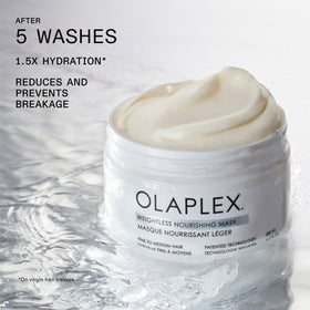 Olaplex mask open cap 200ml showing dispensing and easy use