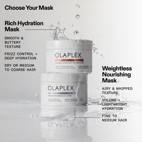 Olaplex mask beside ruler showing 200 ml size for scale