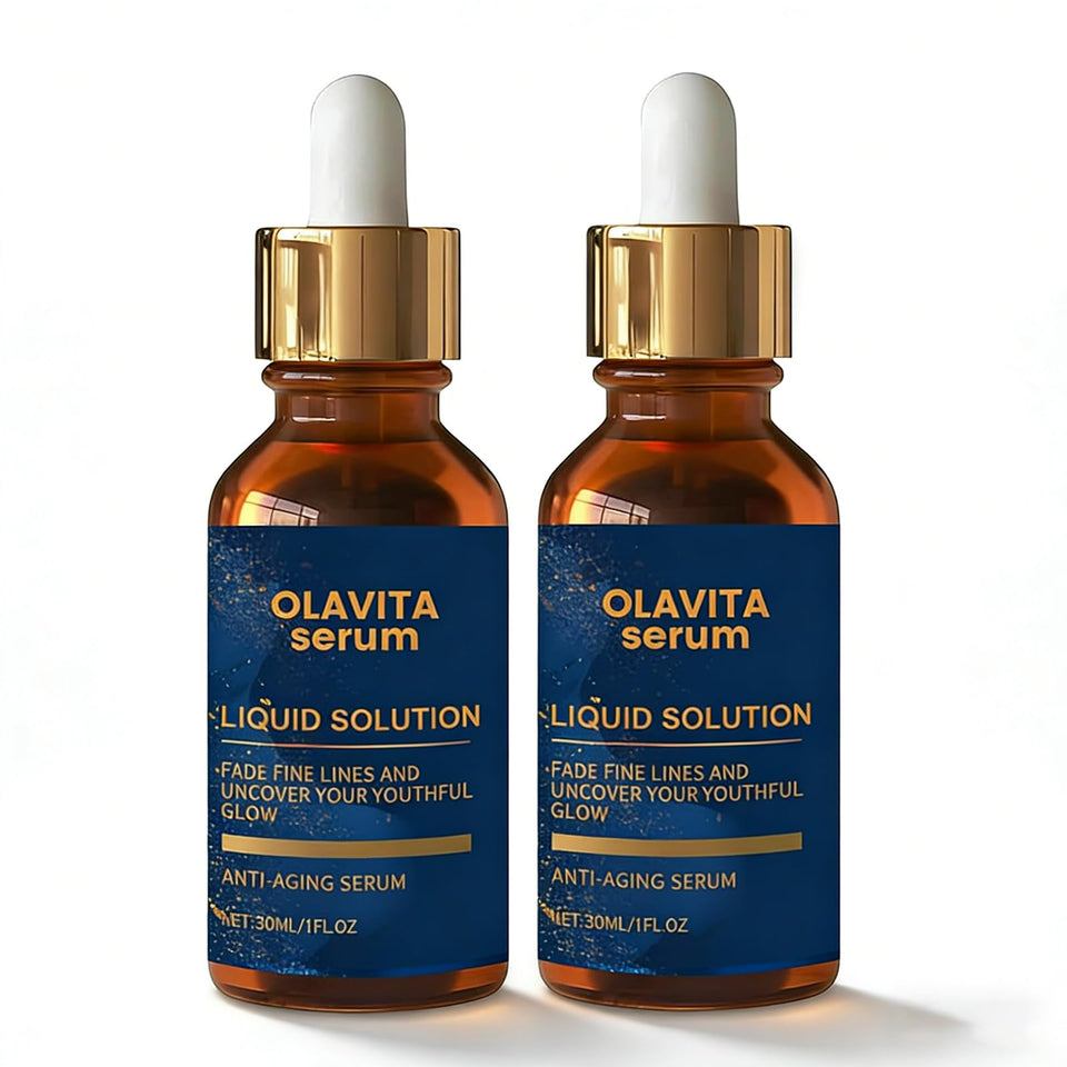 Olavita Serum front bottles showing product duo and fresh brightening benefit