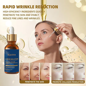 OLAVITA serum applied to hand demonstrating easy spread and hydration boost