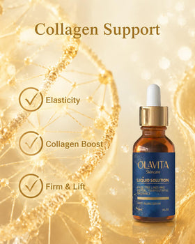 Olavita serum label and ingredient list showing natural formulation