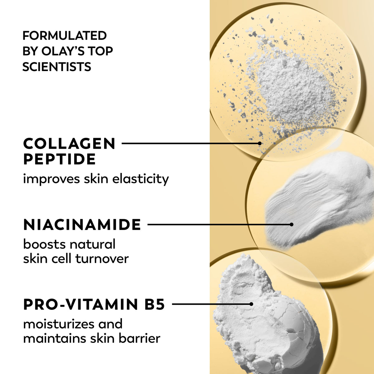 Olay 2 oz jar held in hand to show compact size and travel-friendly benefit