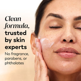 Olay cream absorbing into skin close-up illustrating quick absorption