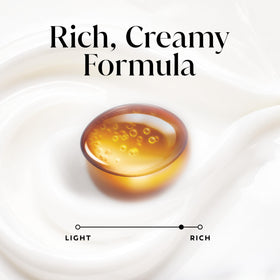 Olay creamy lather texture on hand showing rich moisturizing foam