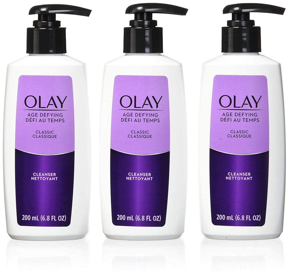 Olay bottles front packaging showing product and pump for easy use