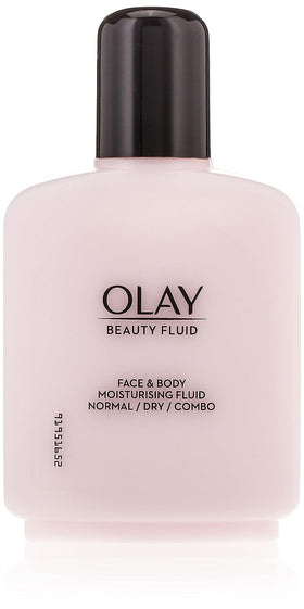 Olay front packaging showing bottle and clear branding for quick identification and convenience