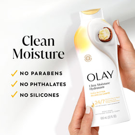 Olay product label close-up highlighting B3 complex and ingredient transparency benefit