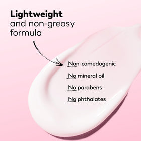 Olay bottle next to makeup bag showing portability and daily carry convenience