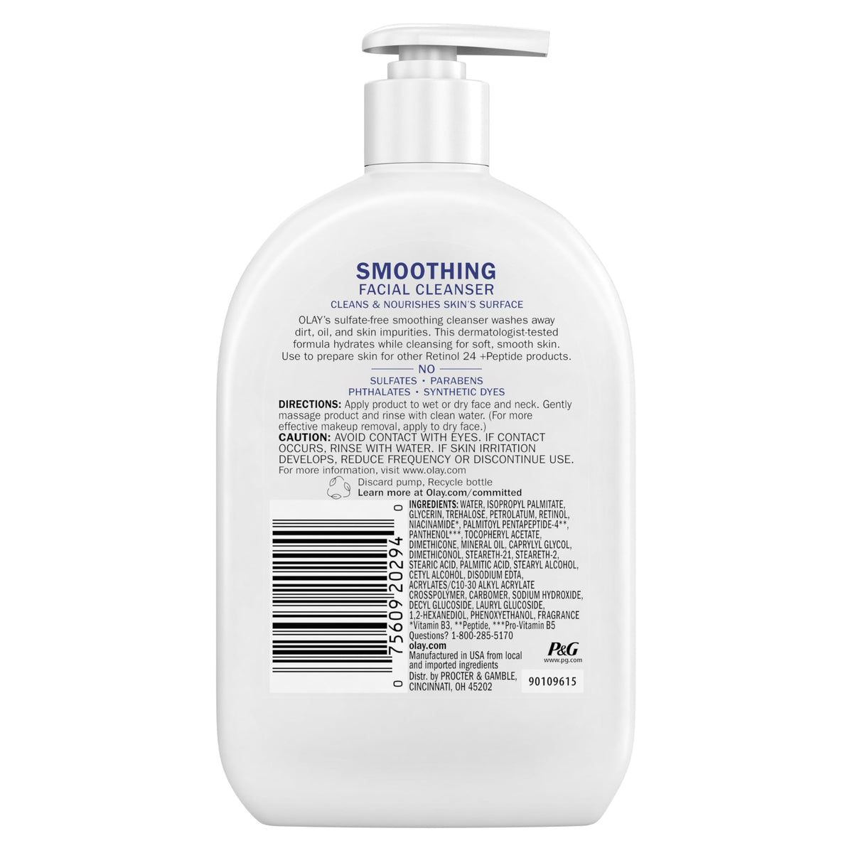 Olay bottle on bathroom shelf lifestyle conveying ready-for-routine prep