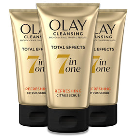 Olay citrus scrub front packaging showing tube and branding for bright skin