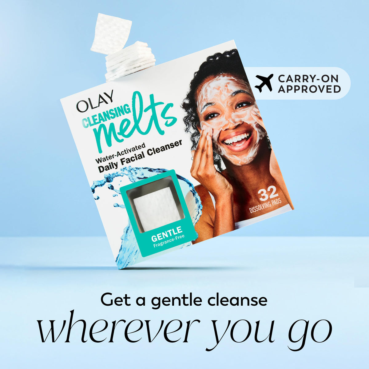 Olay cleansed skin after use showing refreshed, soft appearance