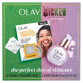 Olay cleansing melts front packaging showing vitamin C benefits