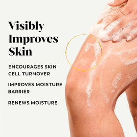Olay creamy lather close-up demonstrating rich texture and hydration