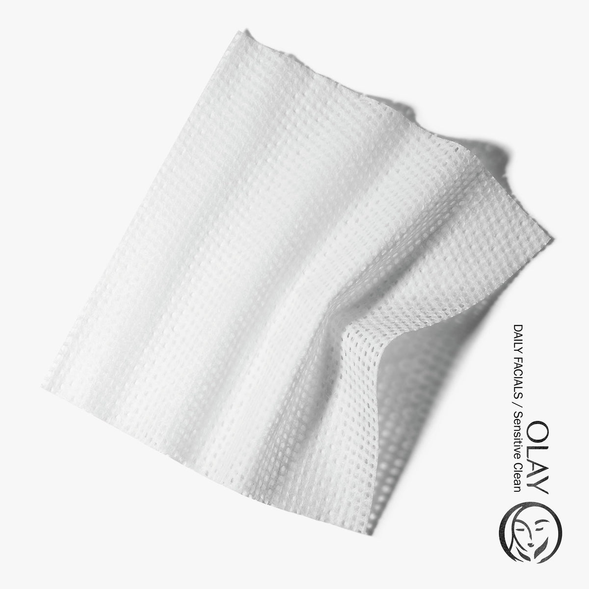 Olay close-up of textured cloth showing gentle exfoliating surface