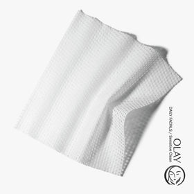 Olay close-up of textured cloth showing gentle exfoliating surface