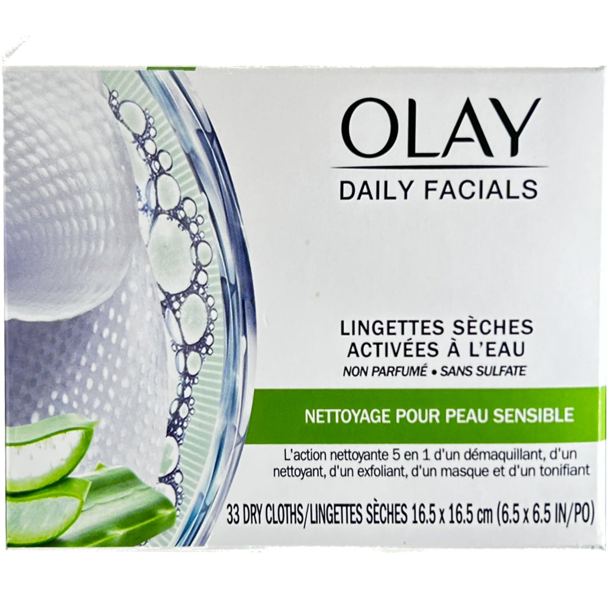 Olay cloths stashed in a travel bag illustrating on-the-go skincare convenience