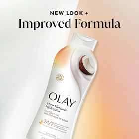 Olay coconut oil visual scent note conveys nourishing, pleasant fragrance