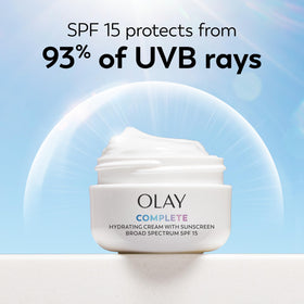 Olay application on face showing smooth blend and natural look