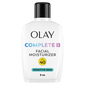 Olay front bottle showing SPF 40 and hydrating benefits