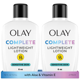 Procter & Gamble Olay front packaging showing dual 6 oz bottles offering convenience