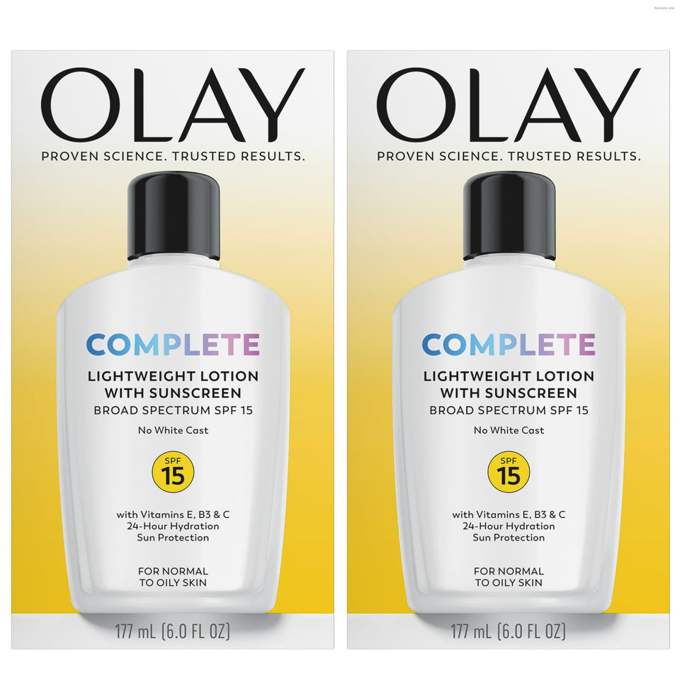 Olay front packaging showing product name and SPF benefit