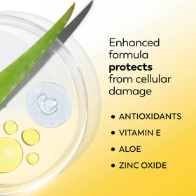 Procter & Gamble Olay product label focusing on ingredients and sensitive-skin claims