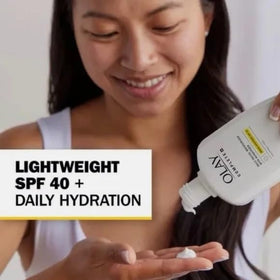 Olay Complete placed on bathroom shelf as part of daily routine and convenience benefit