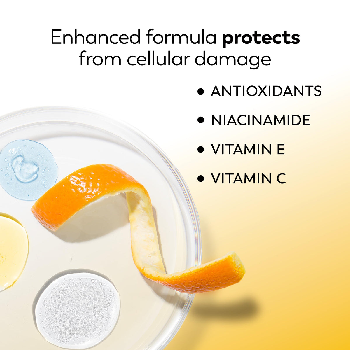 Olay sunscreen label detail highlighting broad spectrum SPF 15