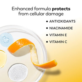 Olay sunscreen label detail highlighting broad spectrum SPF 15