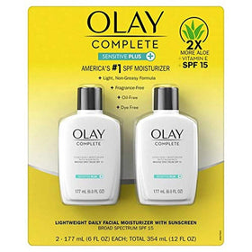 Olay Complete showing front packaging and SPF 15 protection benefit