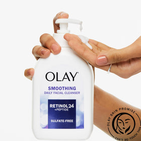 Olay creamy formula close-up demonstrating smooth, hydrating consistency