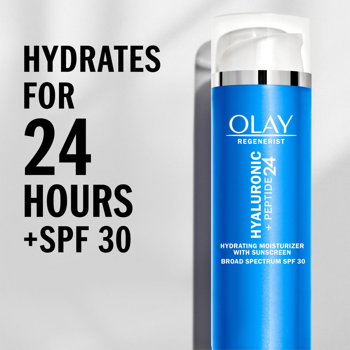 Olay cream texture swiped to show lightweight hydrating finish