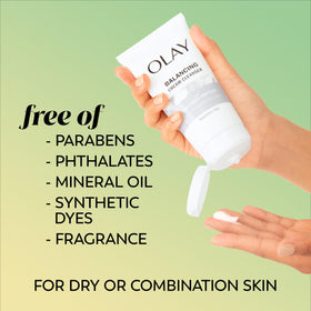 Olay duo in bathroom routine setting illustrating daily use convenience benefit